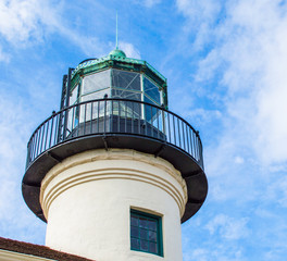 California lighthouse tower with catwalk