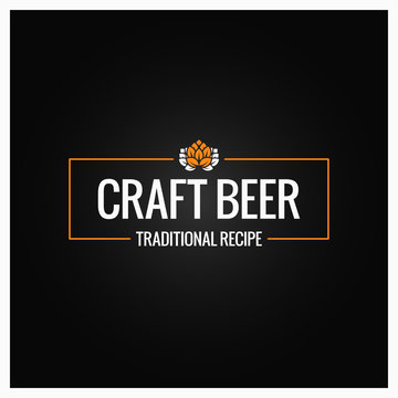 craft beer logo design background