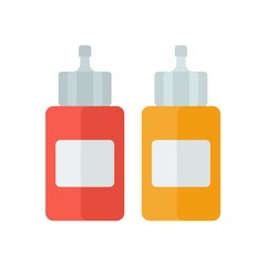 set mustard and ketchup