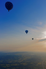 Balloon in the air, in Auvergne 