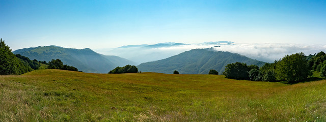 mountains and clouds panorama