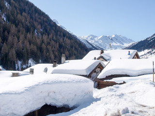 Bedretto winter landscape