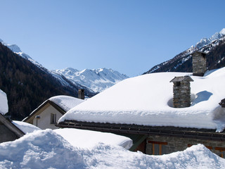 Bedretto winter landscape