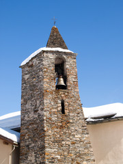 Bedretto, winter landscape of the village