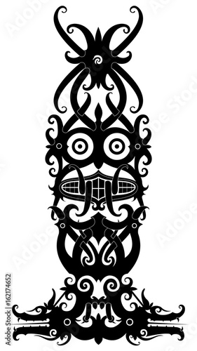  dayak  borneo tatto designs Stock photo and royalty free 