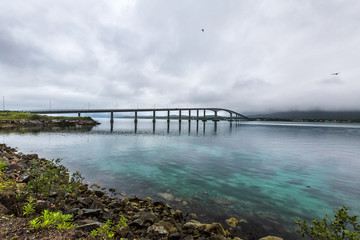 Obraz premium Bridge in Sortland. Norway.