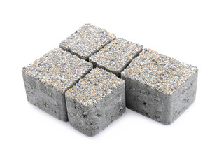 Set of concrete pavement blocks