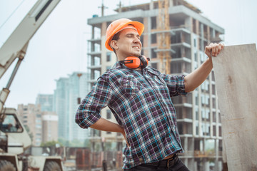 Male work building construction engineering occupation project