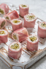 Ham and Pickle Roll Ups