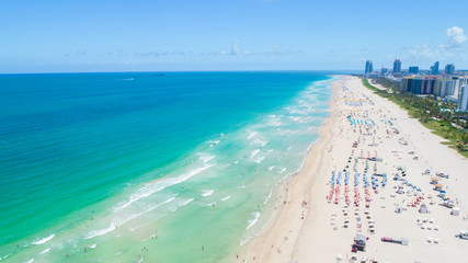 South Beach, Miami Beach. Florida. USA. Aerial view.