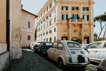 Street in Rome, Italy at summer daytime