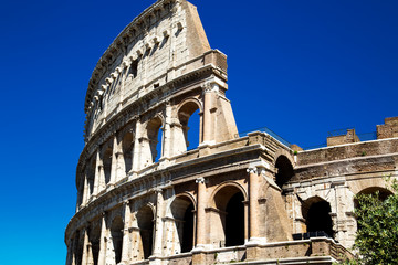 Fototapeta premium View of Colosseum in Rome at daytime. Italy, Europe