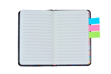 Empty agenda on white background