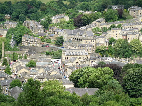 View Of The West Yorkshire Town Of Hebden Bridge