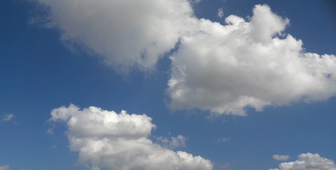 Blue sky with clouds.