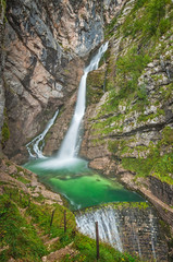 Nice waterfall in Slovenia