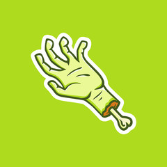 zombie hand in the form of a sticker