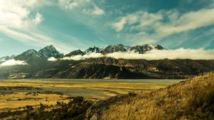 Photo sur Plexiglas Aoraki/Mount Cook View of the mountains at Aoraki Mt Cook National Park