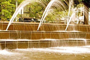 Long Exposure Water 3 /  Water fountain in New York near the Trump International Tower, using long...