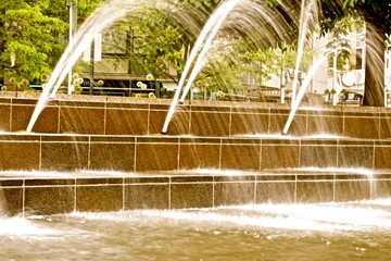 Long Exposure Water 3 /  Water fountain in New York near the Trump International Tower, using long exposure to get foam effects.