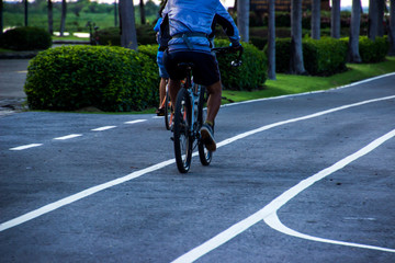 Fototapeta na wymiar Park, street, bike