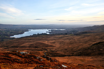 Irland Landschaft mit Sicht über Donegal und Lough Eske