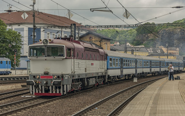 Obraz premium Motor engine train in Usti nad Labem