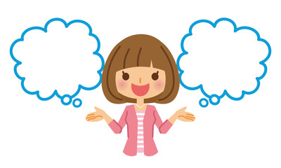 女性　選択　吹き出し