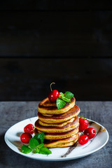 American breakfast table