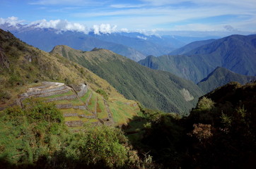 Naklejka premium The Phuyupatamarca ruins on the Inca Trail