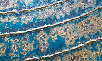 turquoise rusted metal texture background with lines