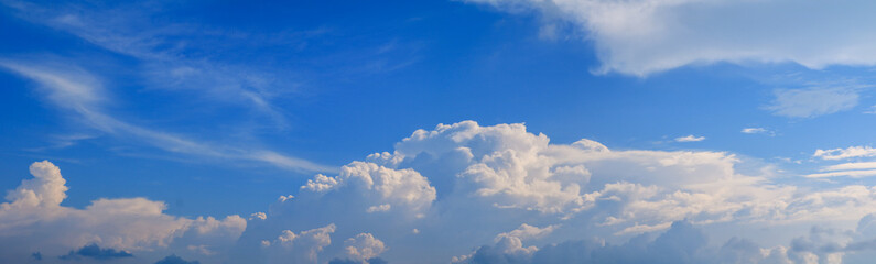 panorama sky and storm cloud summer time beautiful background