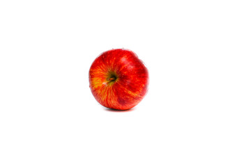 apple red  and water drip on white background with copy space add text