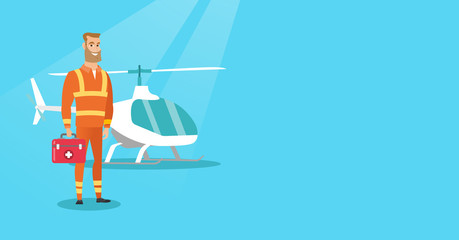 Doctor of air ambulance vector illustration. © Visual Generation