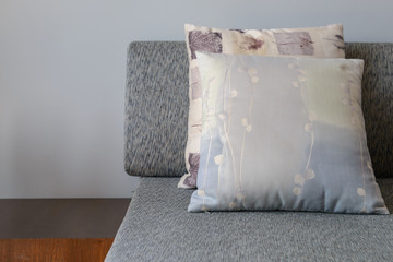 backrest pillow on sofa in living room