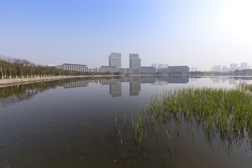 China Jiangsu Wuxi, waterfront building