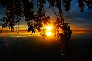  Sunset on Lake Sinara Chelyabinsk Region