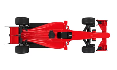 Deurstickers Formule 1-raceauto geïsoleerd © nerthuz