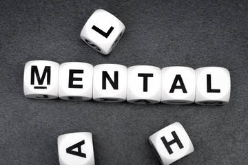 Obraz premium word mental on toy cubes