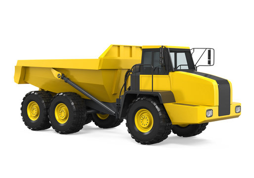 Articulated Dump Truck Isolated