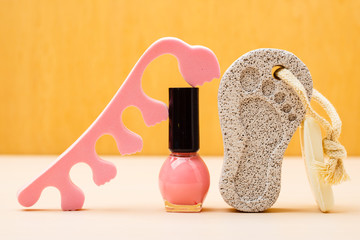 Pedicure accessories set tools closeup