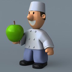 Cartoon baker - 3D Illustration
