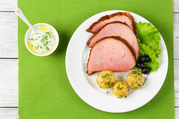 spicy Beef Roast cut in slices