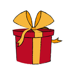 red gift box christmas decoration wrapped bow