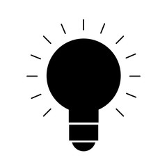 Bulb idea on dark vector illustration design graphic