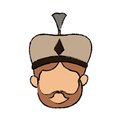 cute cartoon wise king manger character