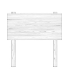 Obraz premium Wooden sign isolated on white