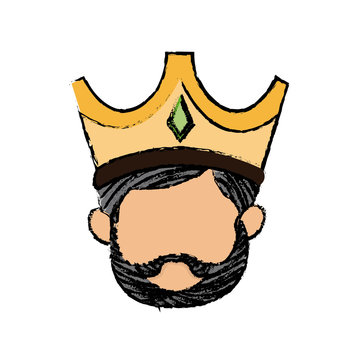 cute cartoon wise king manger character