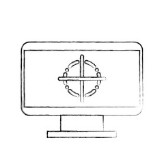 Computer electronic work draw  vector illustration design graphic