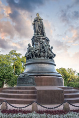 Fototapeta na wymiar Monument to Catherine the Great, Saint Petersburg, Russia